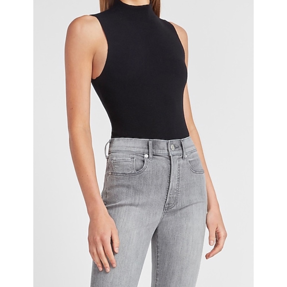 Express sleeveless mock neck tank